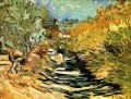 Une route à St Rémy avec des figures féminines Vincent van Gogh
